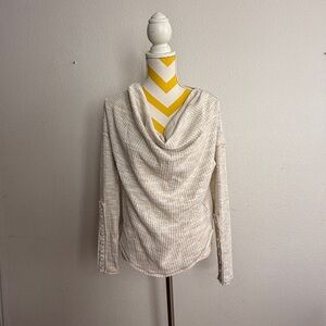 Ivory free people cowl neck sweater